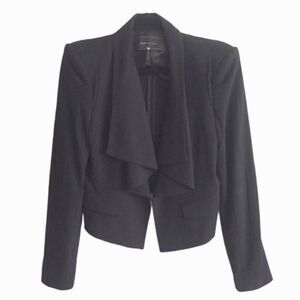 Bcbgmaxazria Open Draped Waterfall Blazer Black M